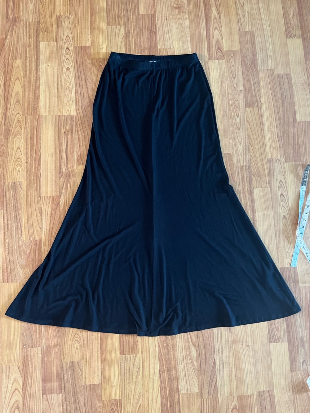 Black Flared Maxi Skirt